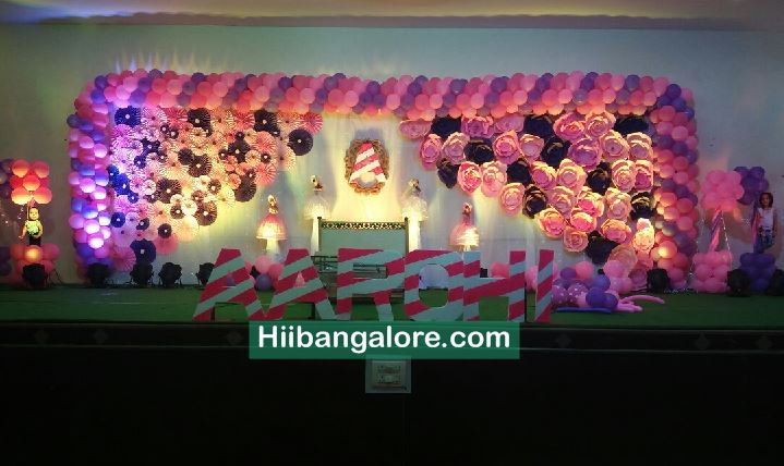 Girl baby princess premium birthday party balloon decorators Bangalore