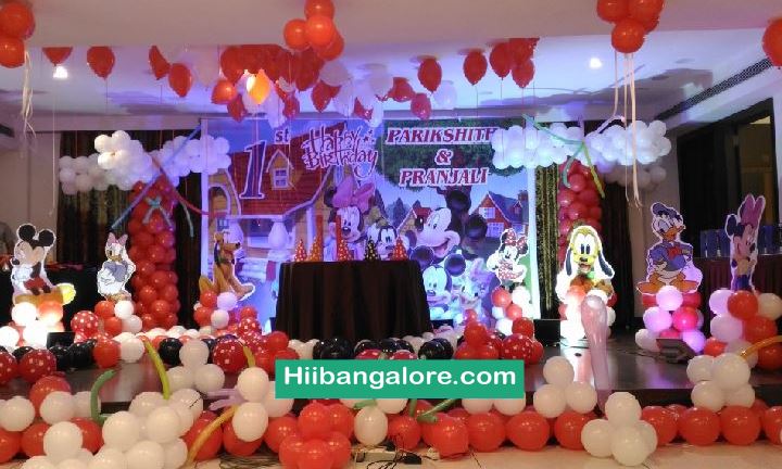 Mickey mouse theme premium birthday party balloon decorators Bangalore