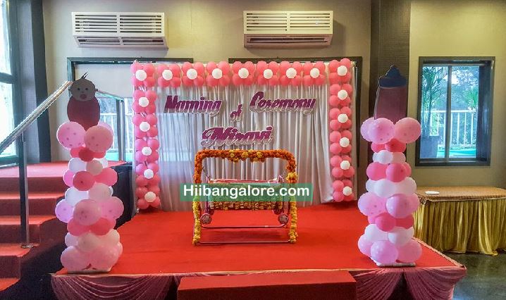 Naming ceremony baloon decoration Bengaluru