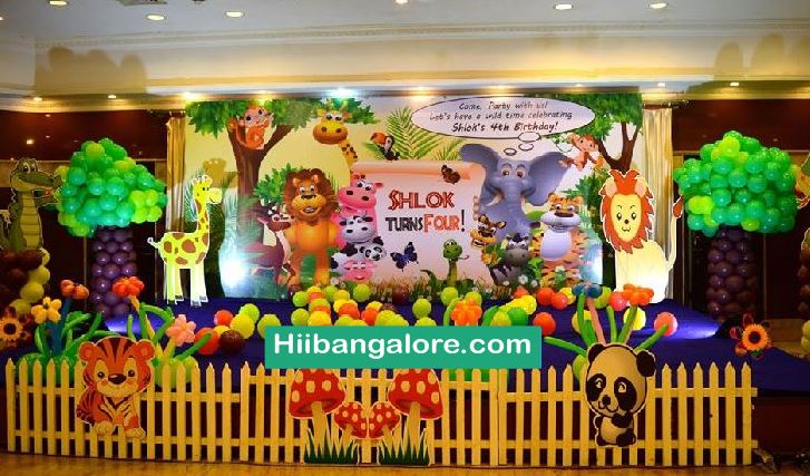 Premium jungle theme birthday party decorators Bangalore