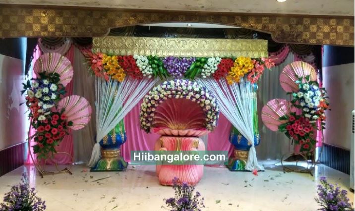 Pearl shell theme naming cradle decoration Bnagalore