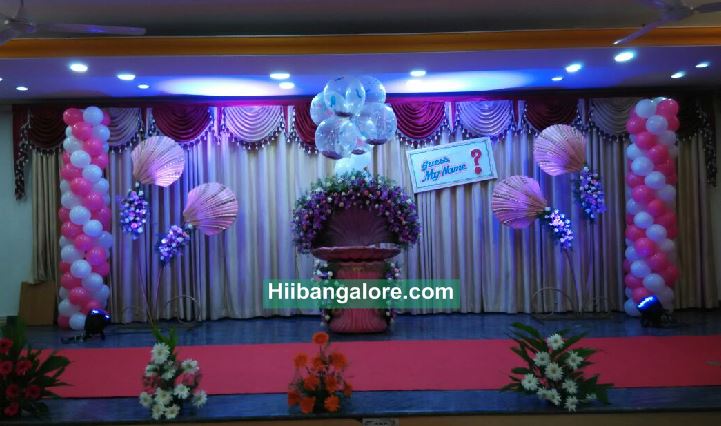 Simple pearl theme naming ceremony decoration Bangalore