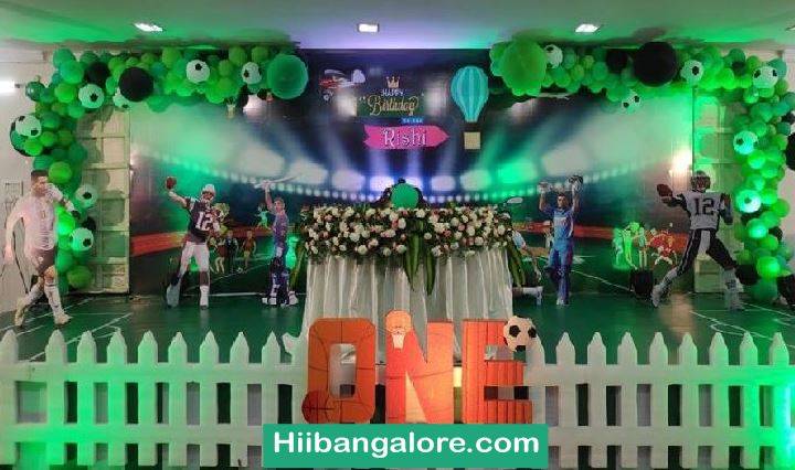 Sports theme premium birthday party balloon decorators Bangalore