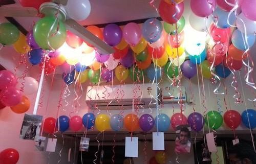 Ceiling balloon decorations Bangalore