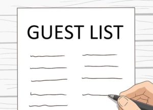 Guest list for birthday parties