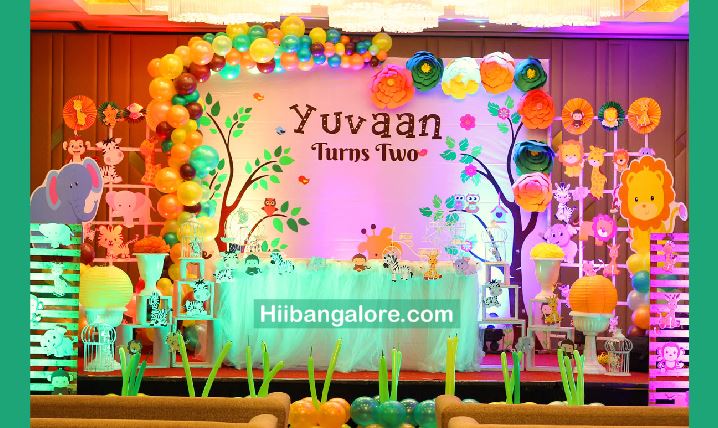 Baby animals theme craft works birthday party decorators Bangalore