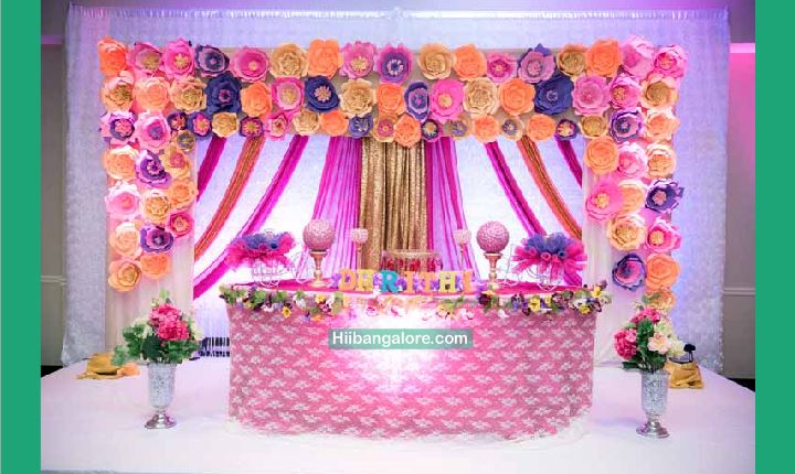 Colorful birthday party crafts decorators Bangalore