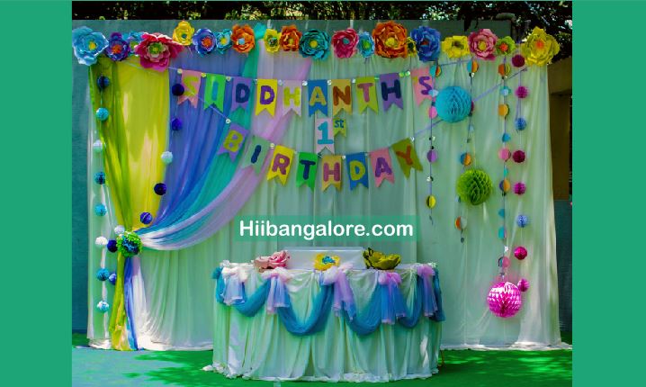 Colorful crafts work birthday party decorators Bangalore