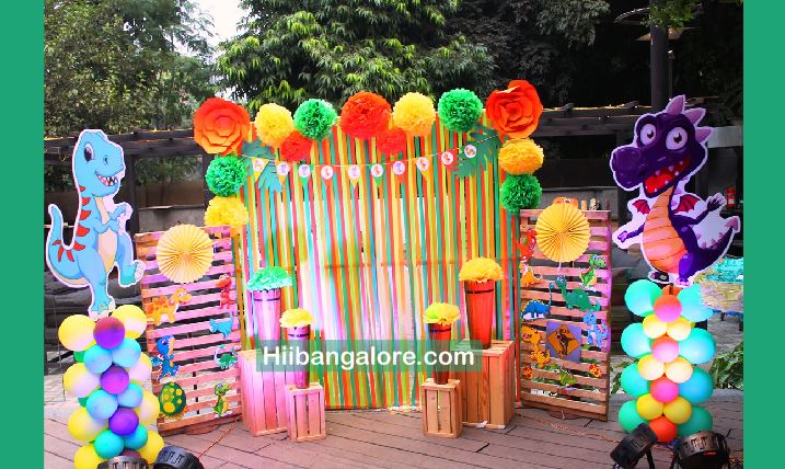 Crocodile theme craft works birthday party decorators Bangalore