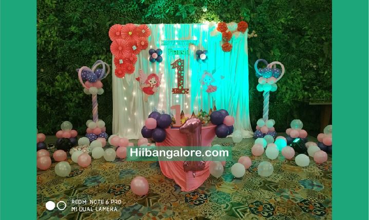 Fairy theme craft works birthday party decorators Bangalore