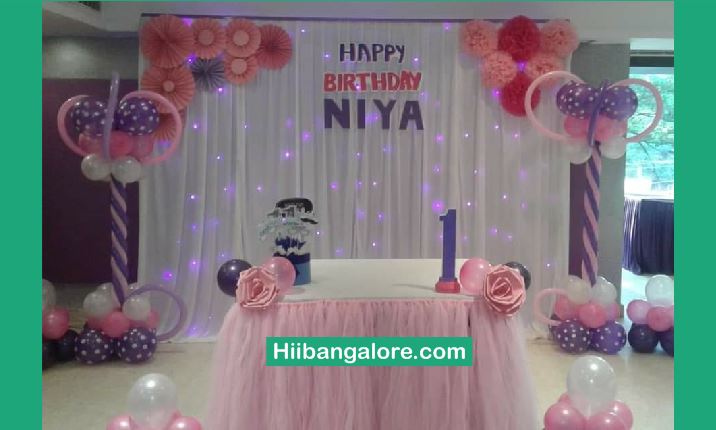 Girl baby crafted birthday party decorators Bangalore