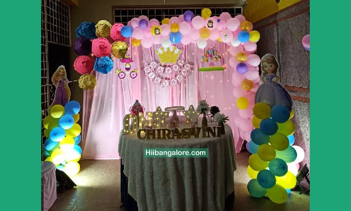 Sofia theme craft works birthday party decorators Bangalore