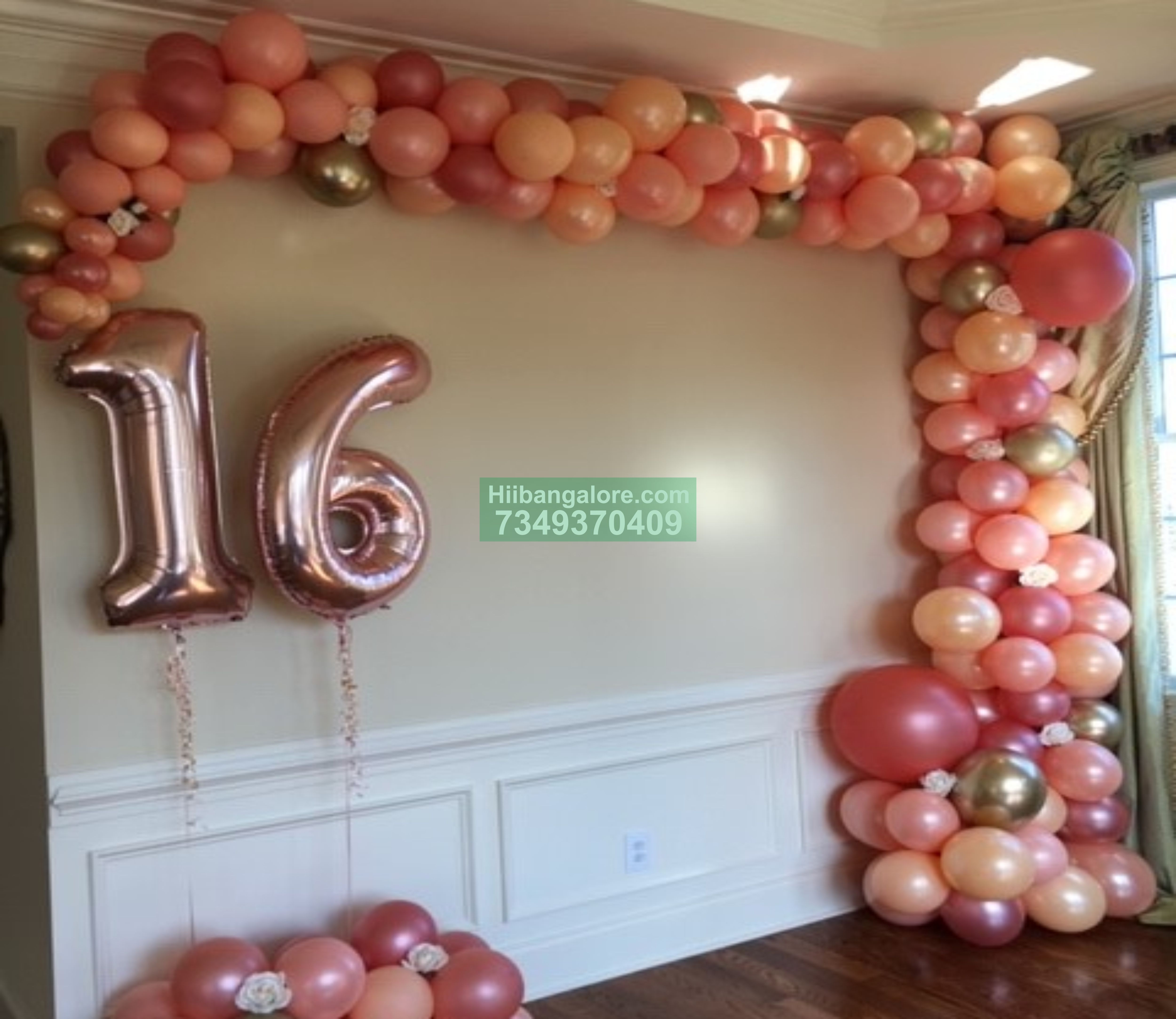 16th birthday balloon decoration at home bangalore