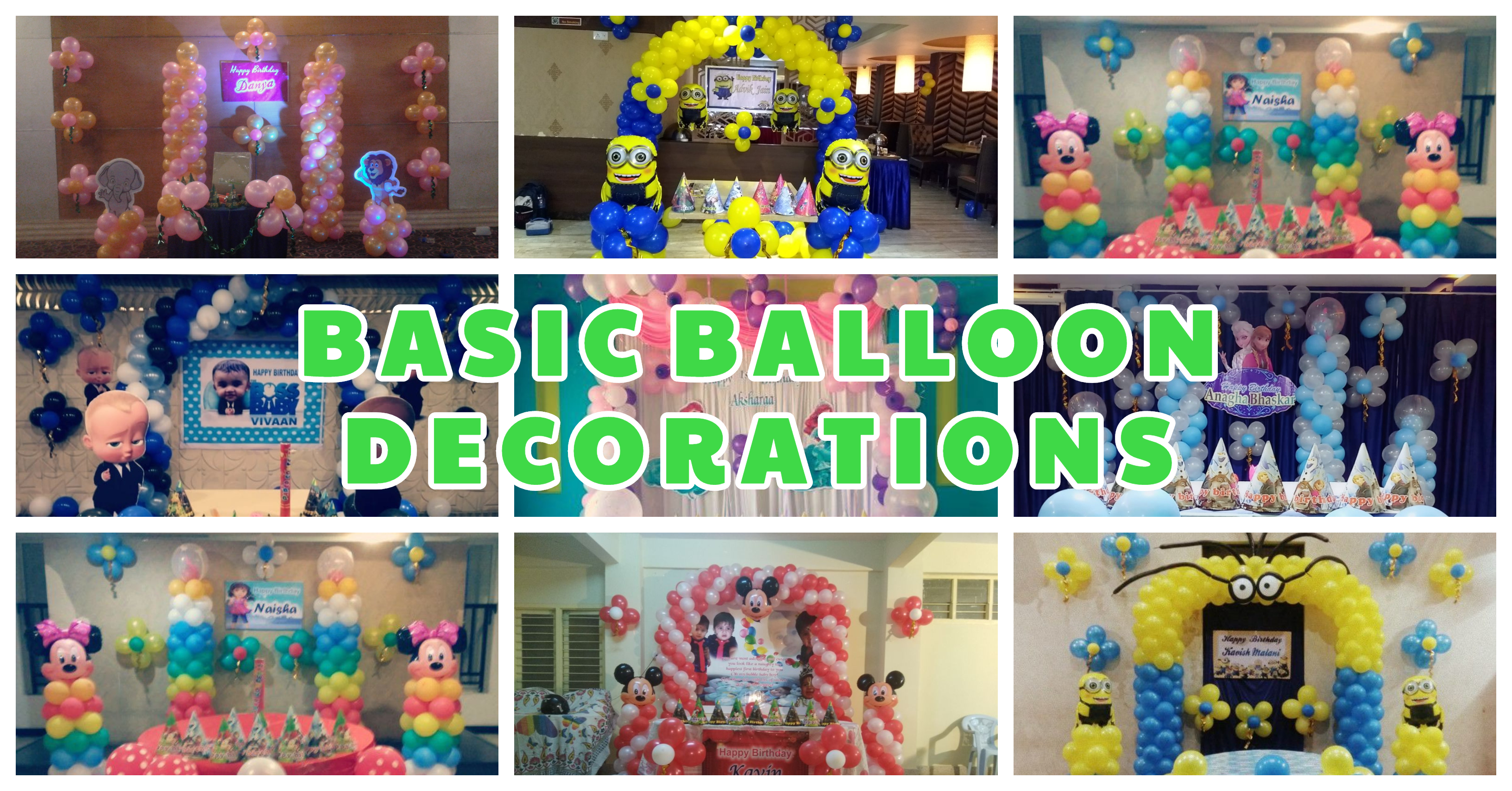 Basic balloon decorations Bangalore