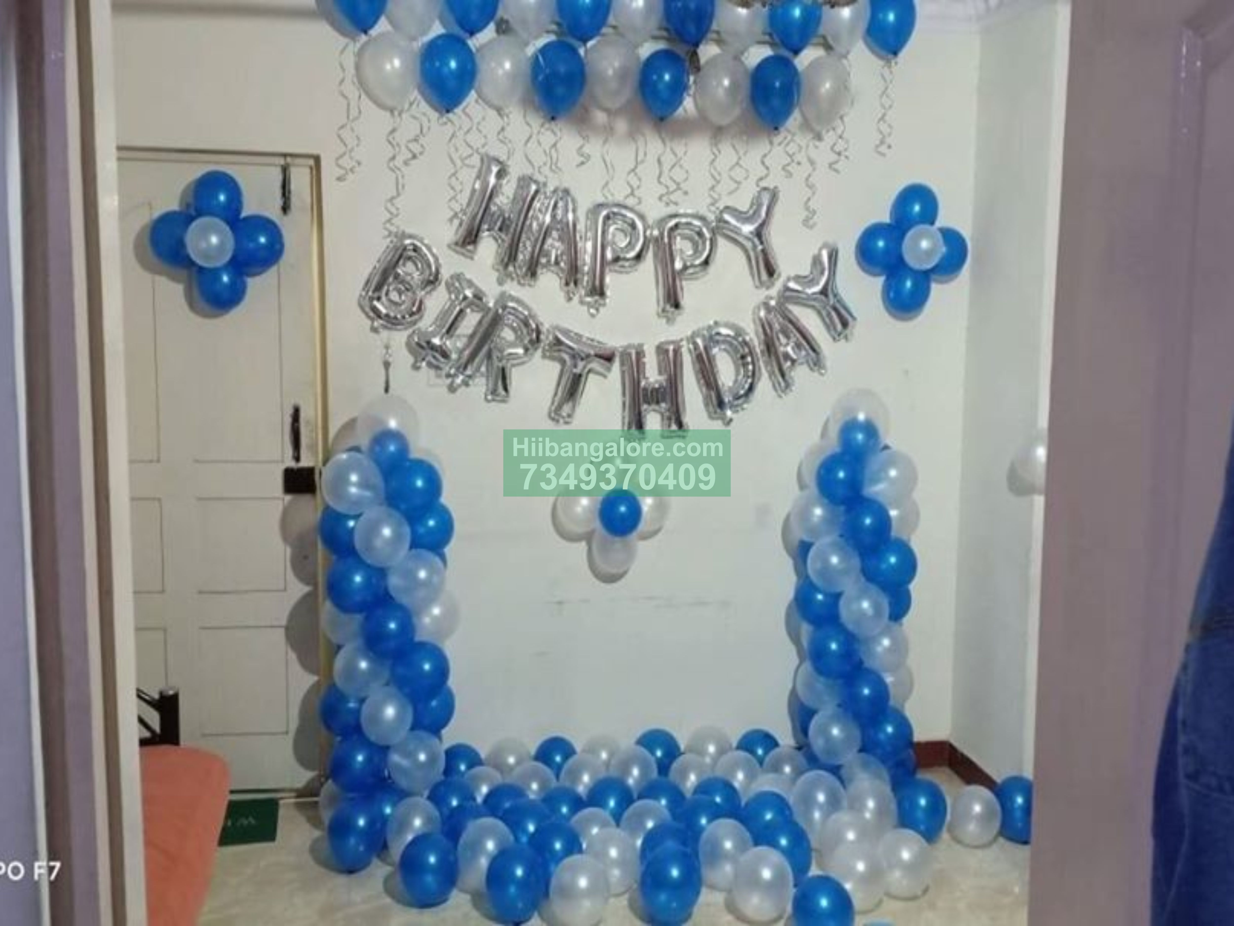 Boy baby balloon decoration for birthday at home Bangalore