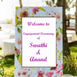Engagement welcome board Bangalore