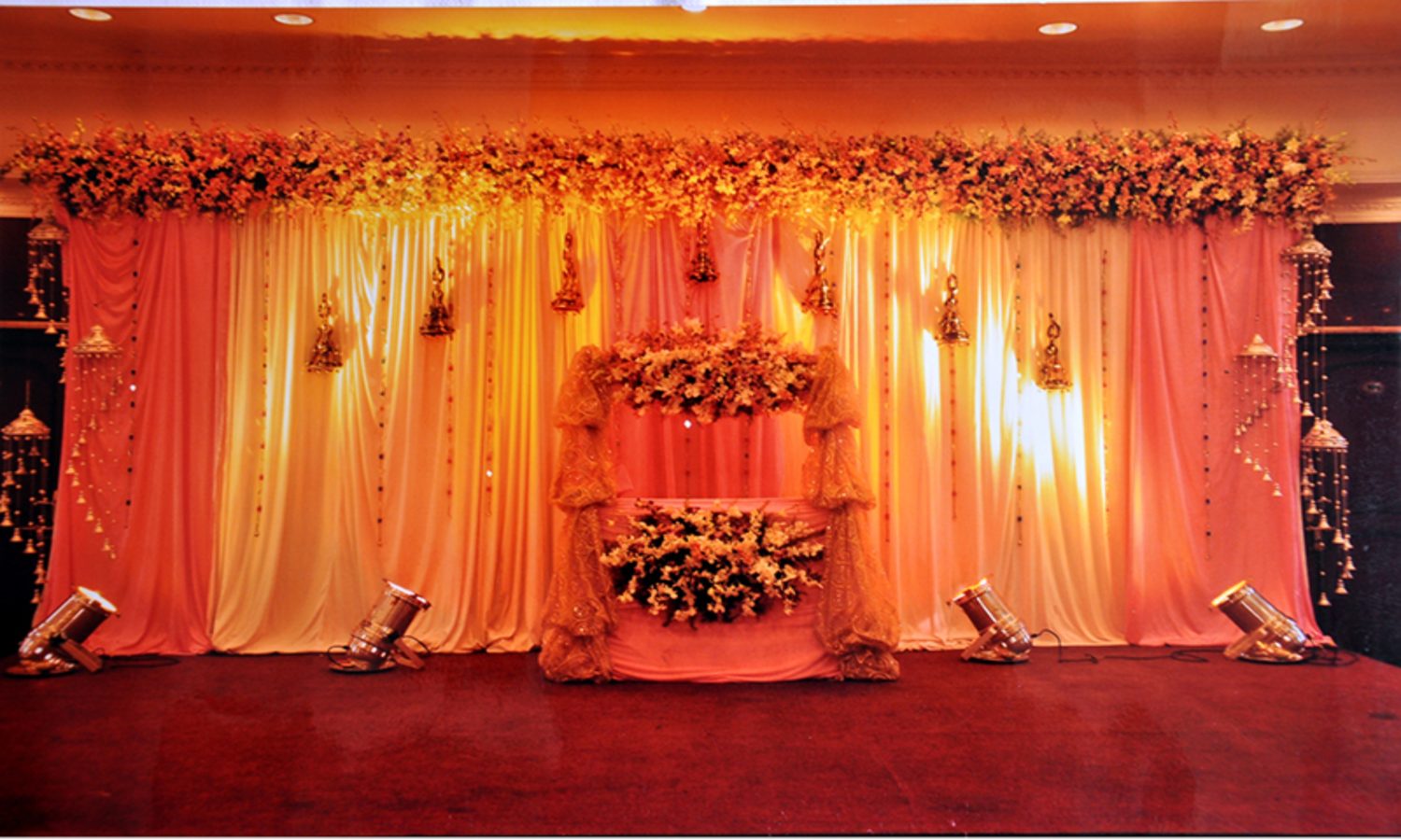 Golden theme naming ceremony decoratrs bangalore