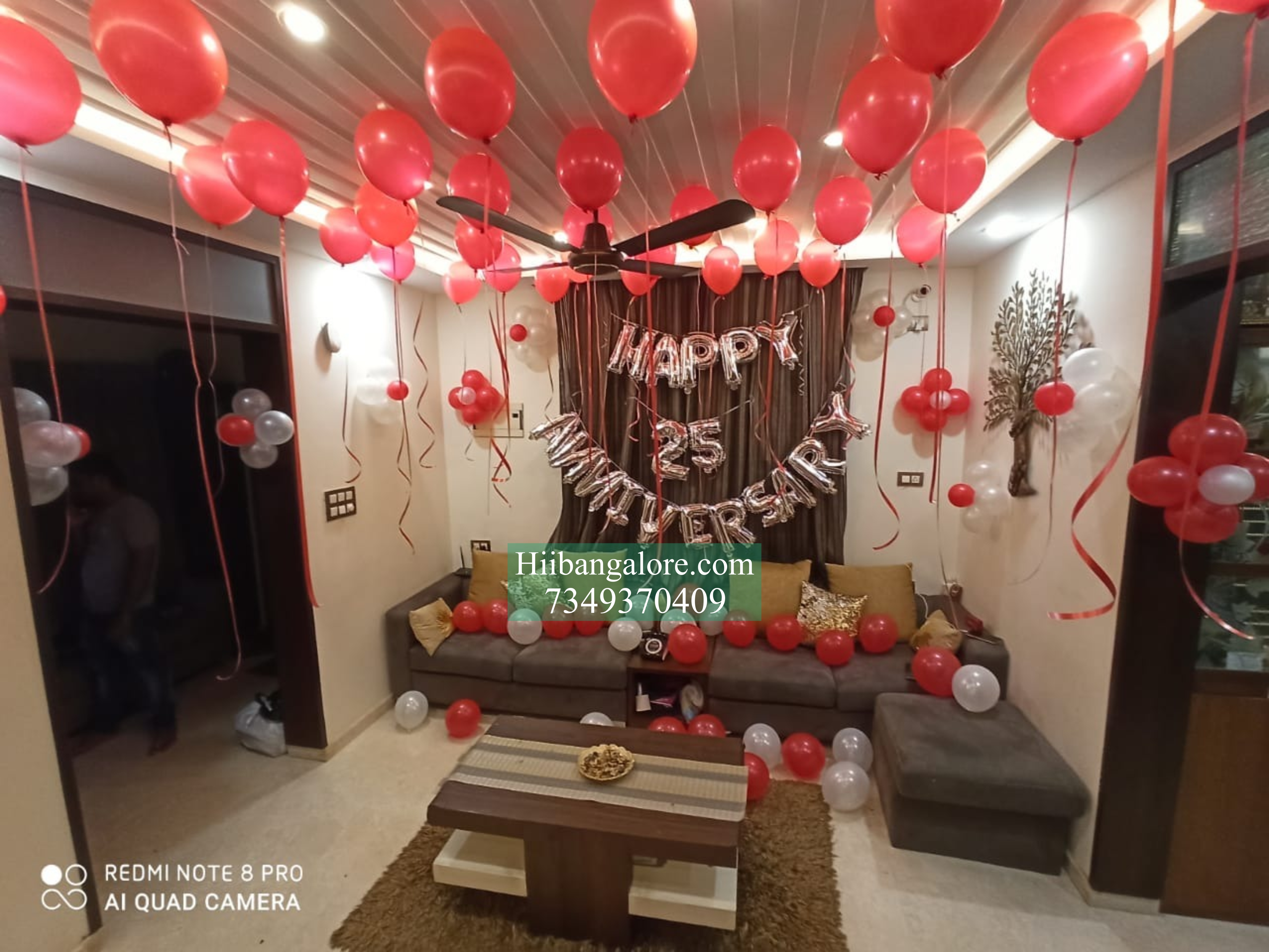 Simple 25th anniversary decoration at home Bangalore