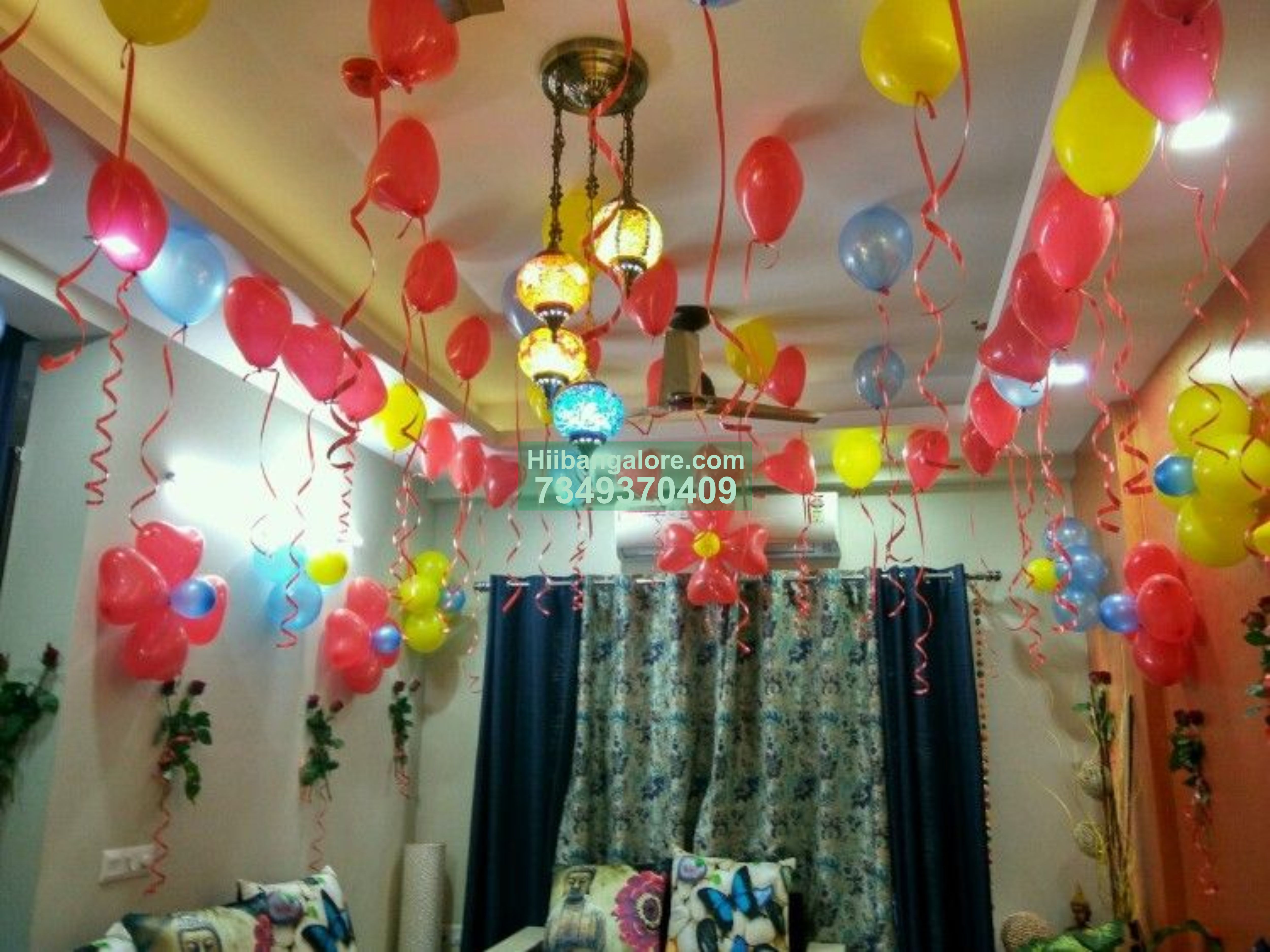 Simple birthday balloon decor at home Bangalore