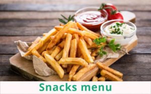 Snacks catering menu Bangalore