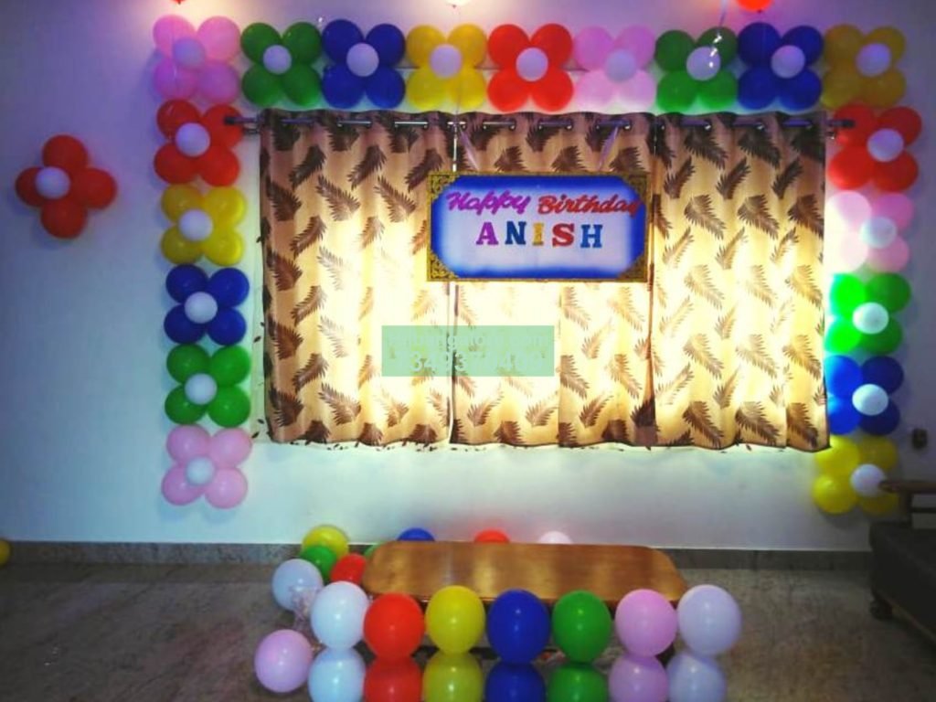 colorful birthday party balloon decoration at home Best Birthday