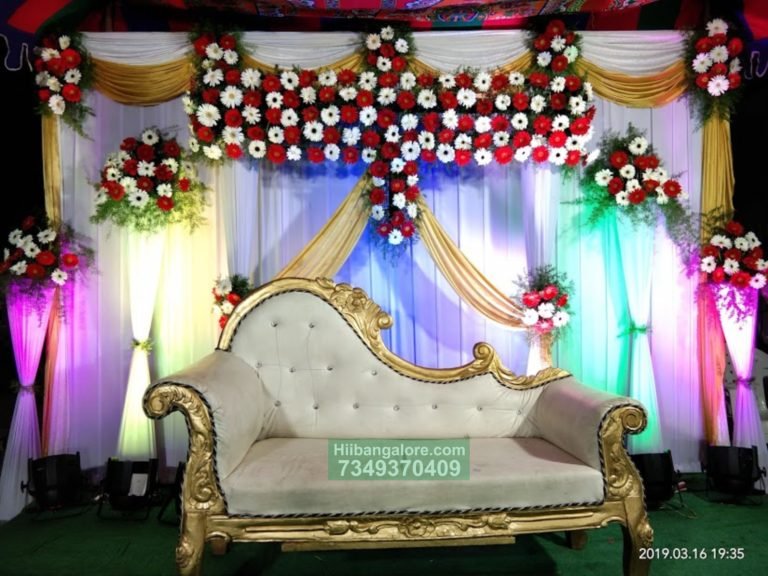 elegant flower decoration for engagement ceremony Catering services