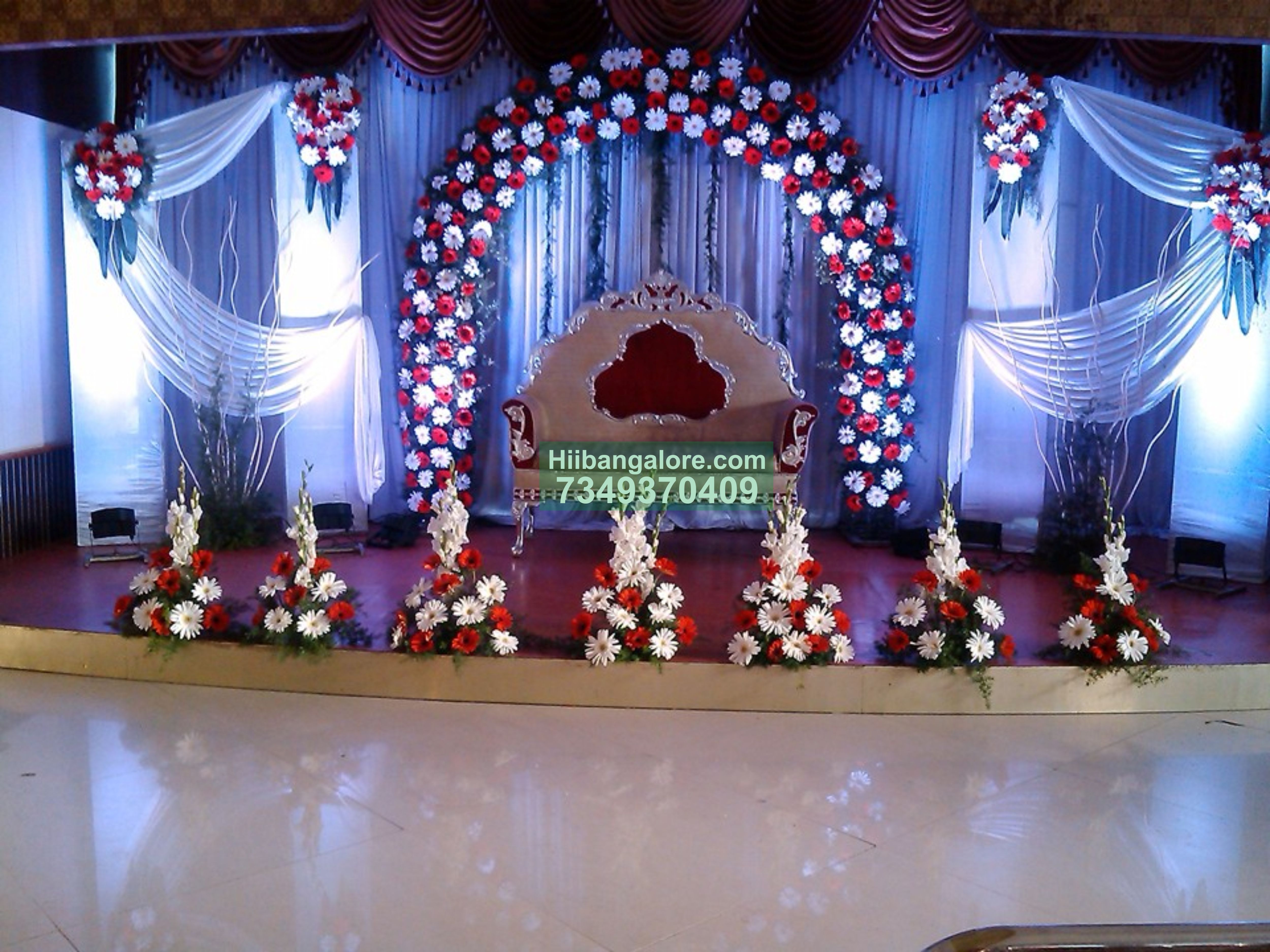 flower arc engagement ceremony decoration Bangalore