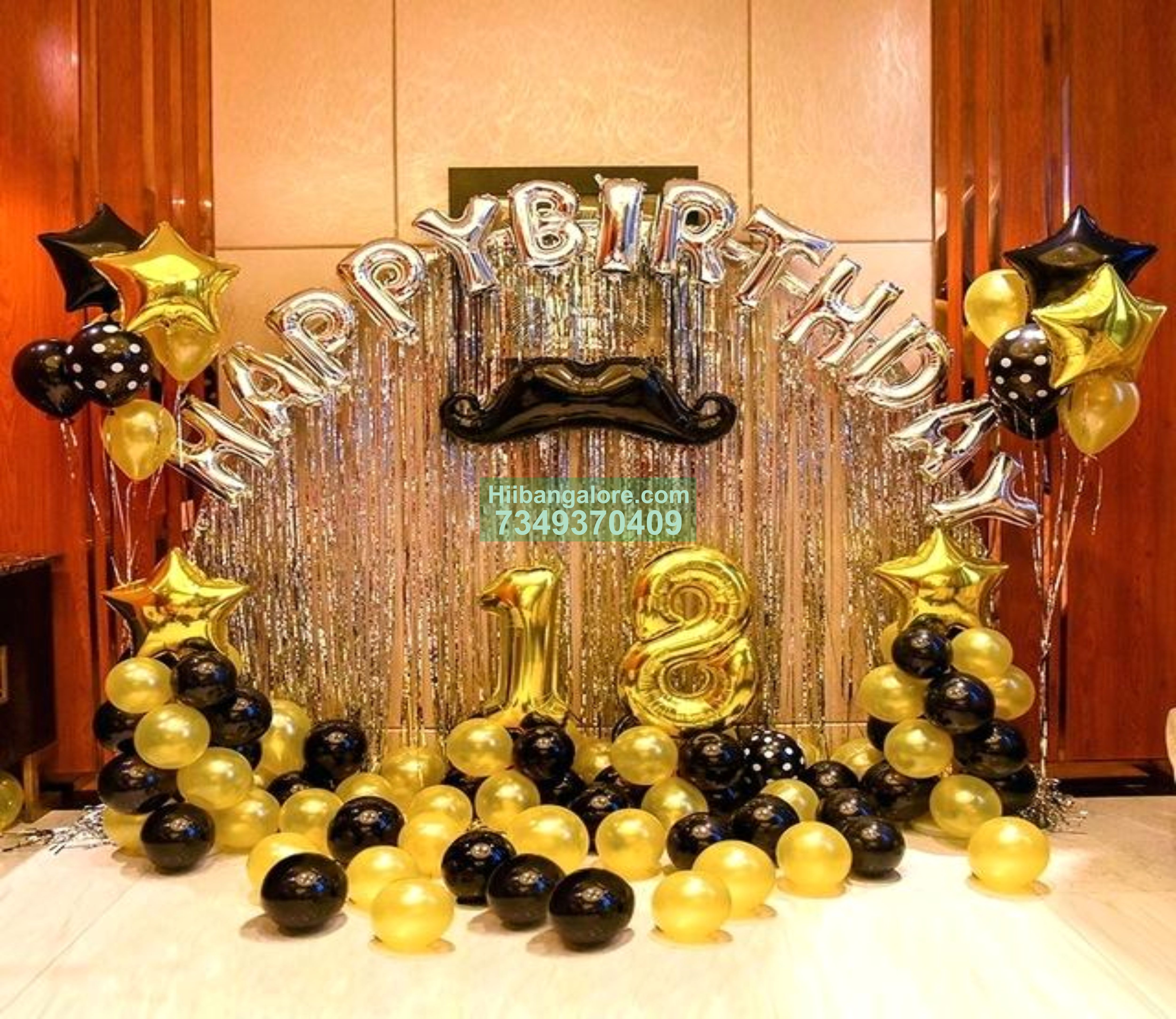 golden 18th birthday decoration bangalore - Catering services ...