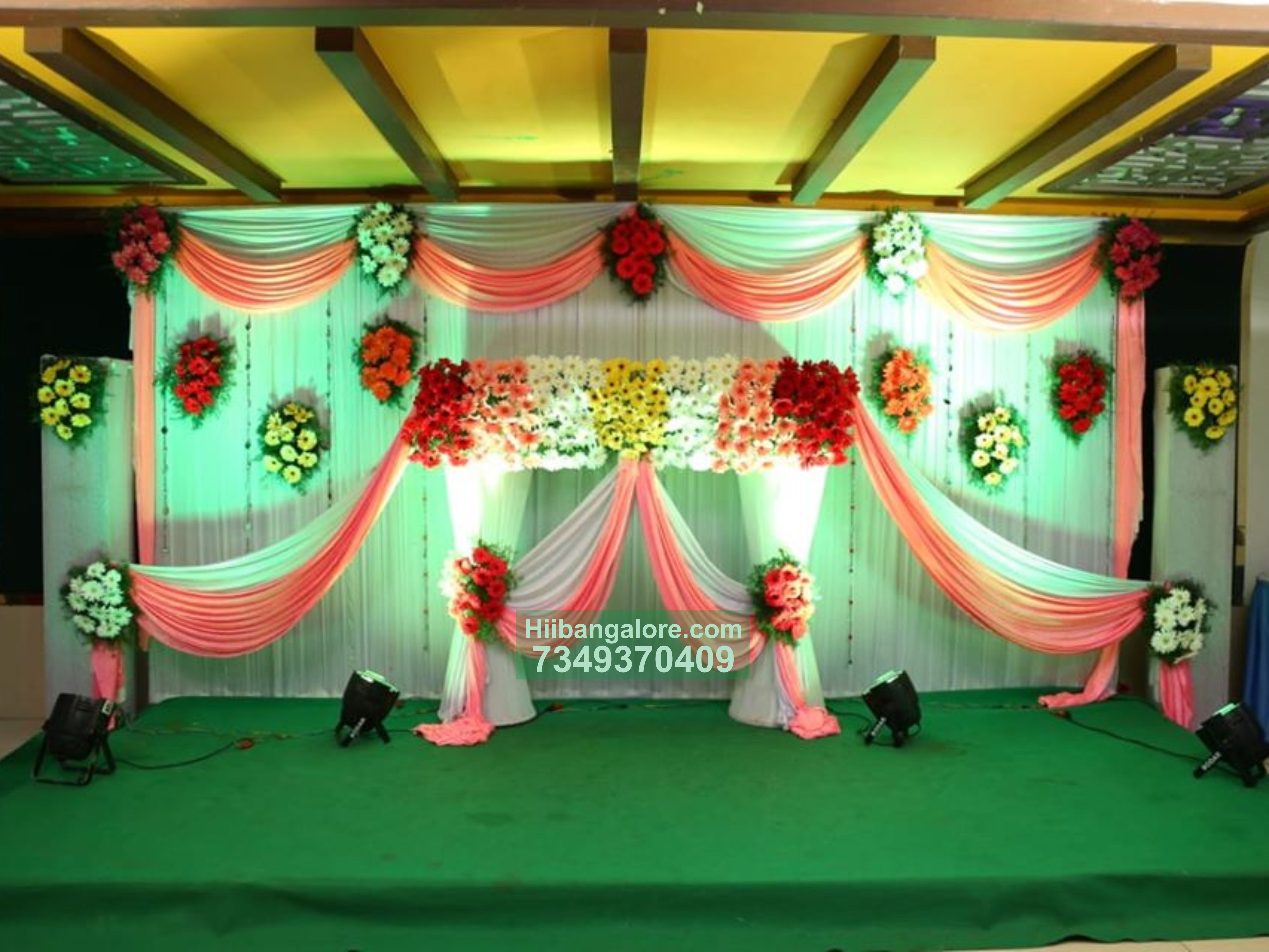 grand flower decoration for engagement Bangalore
