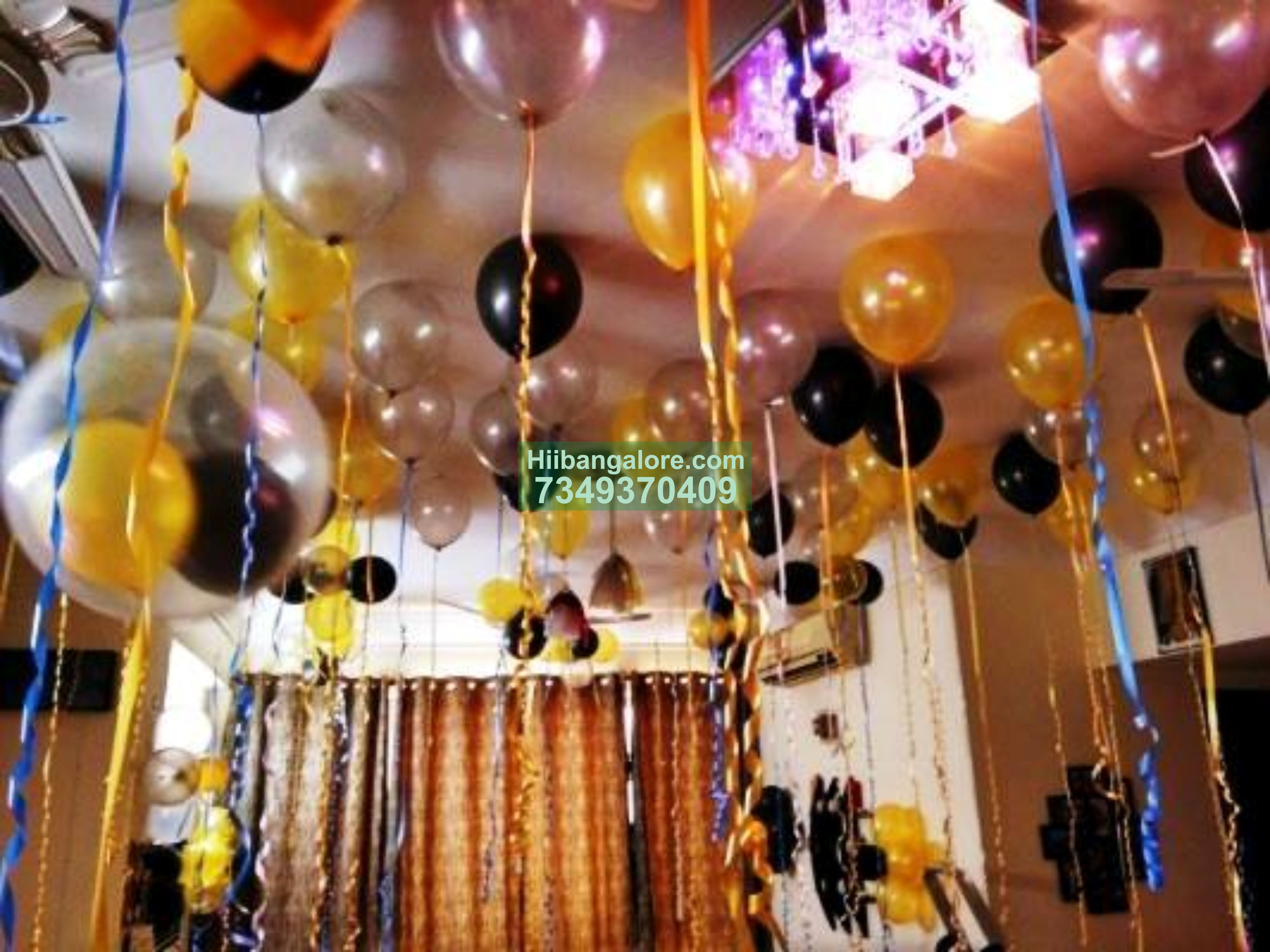 hanging balloon decoration for surprise - Catering services in