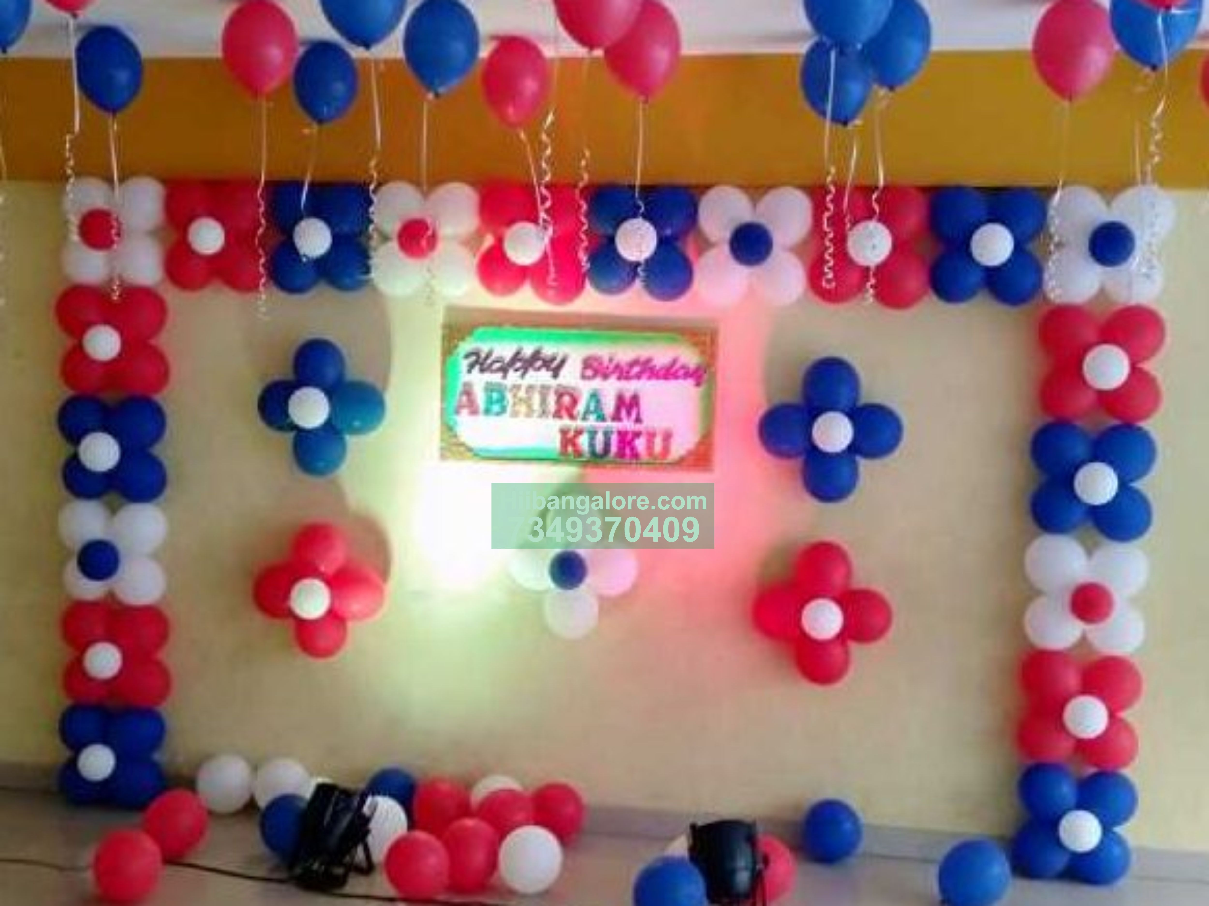 multi color boy baby birthday decoration at home - Catering ...