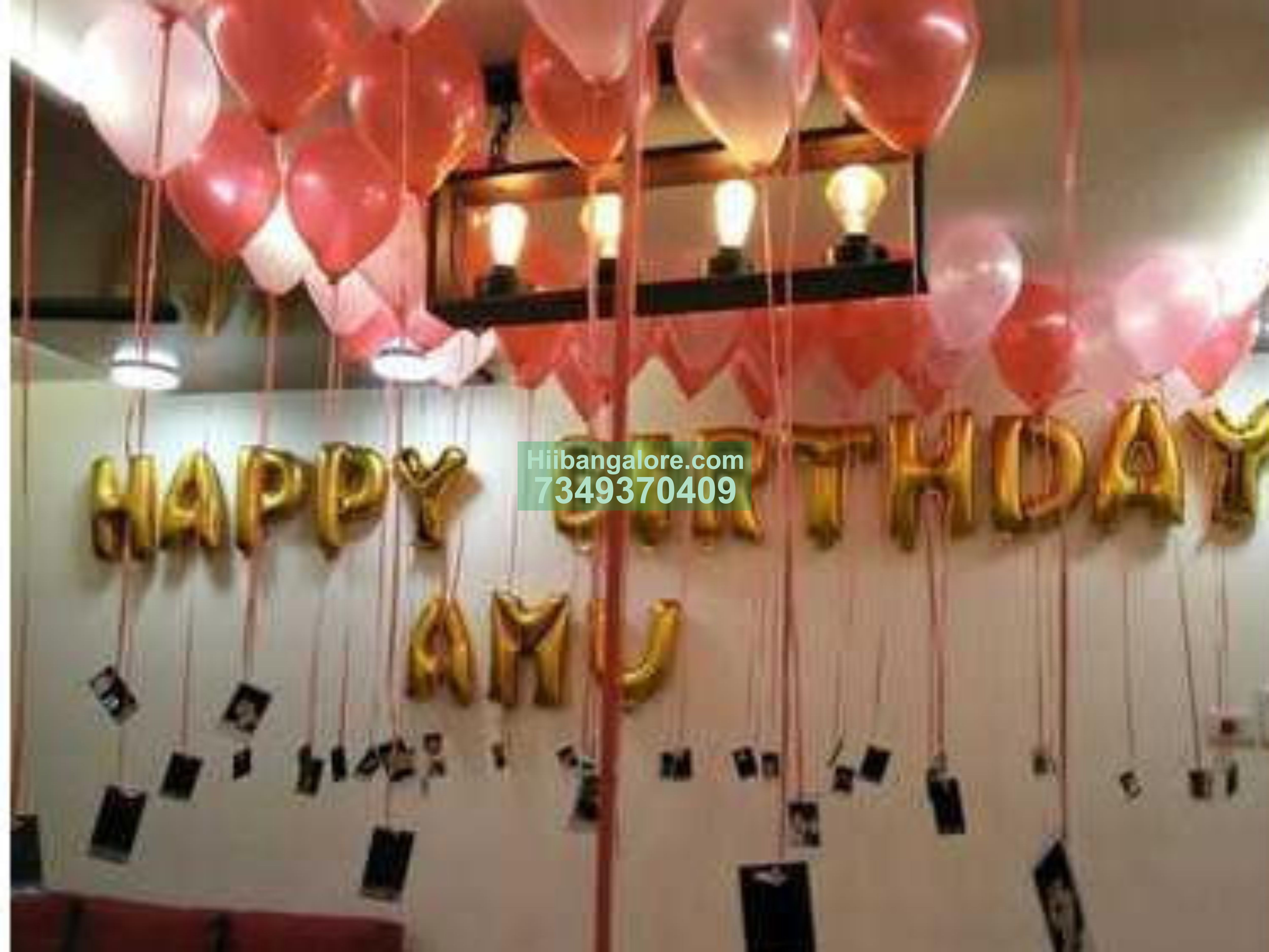 romantic pink birthday party decoration at home Bangalore