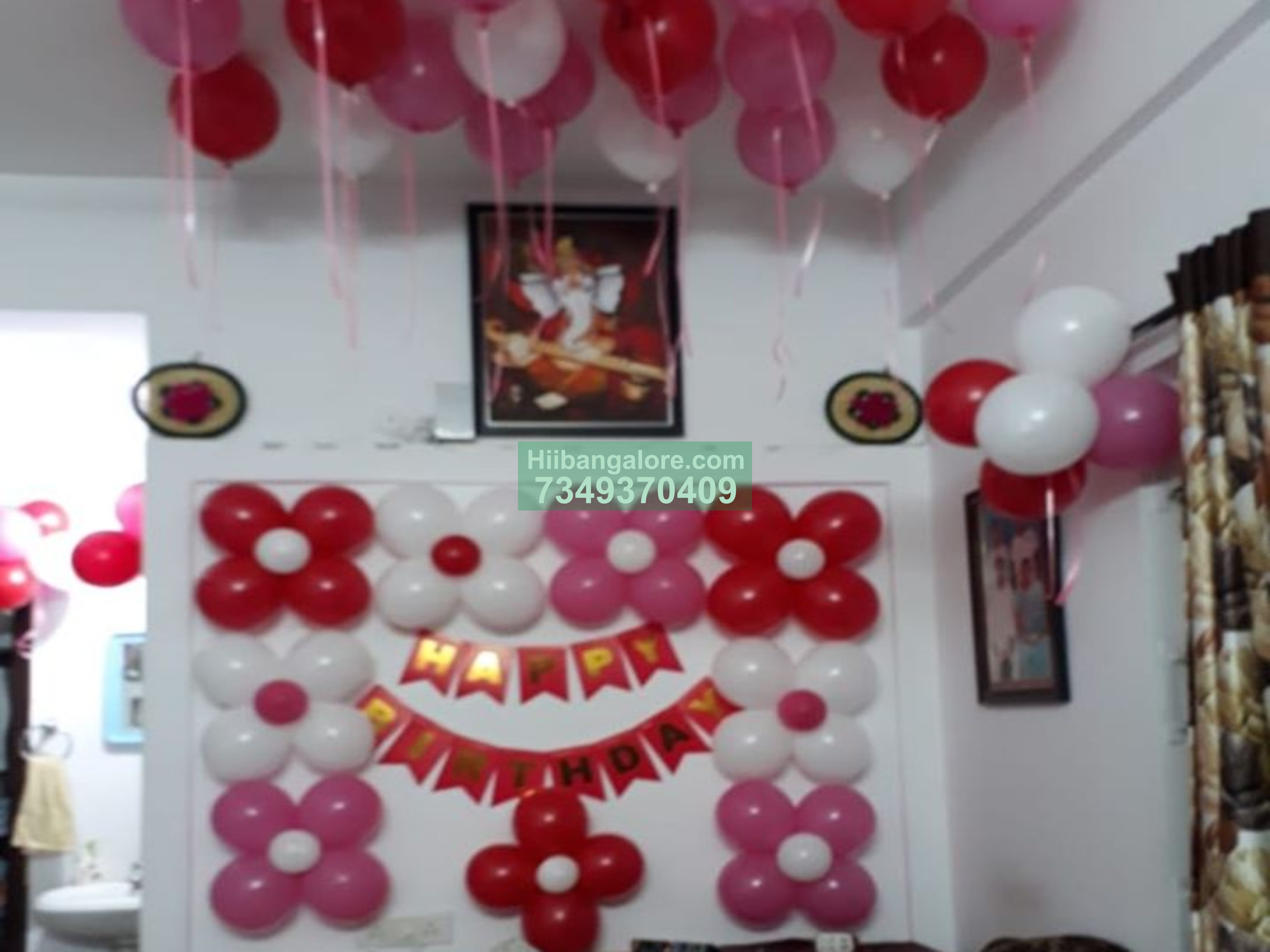 small birthday party balloon decoration at home Bangalore
