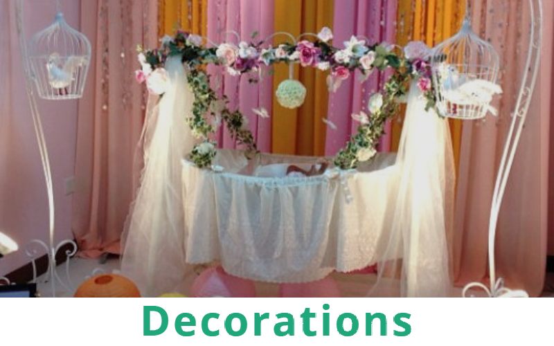 Naming ceremony decorations - Best Birthday Party Organisers, Balloon  decorators, Birthday party Caterers in Bangalore