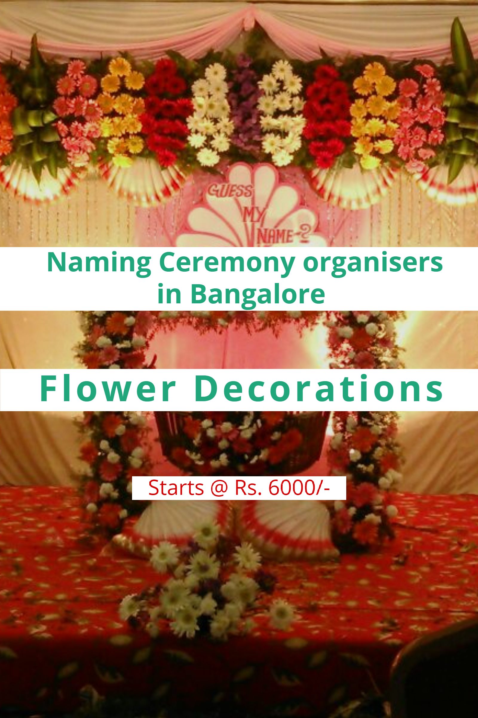 Naming ceremony flower decorators in Bangalore