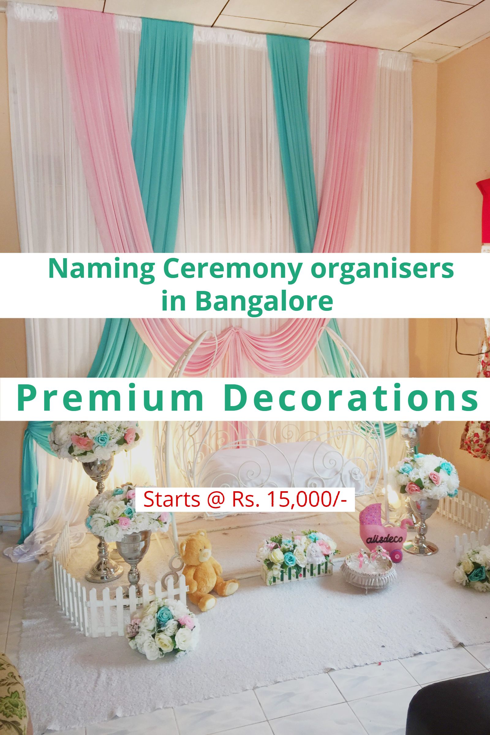 Naming ceremony premium decorators in Bangalore