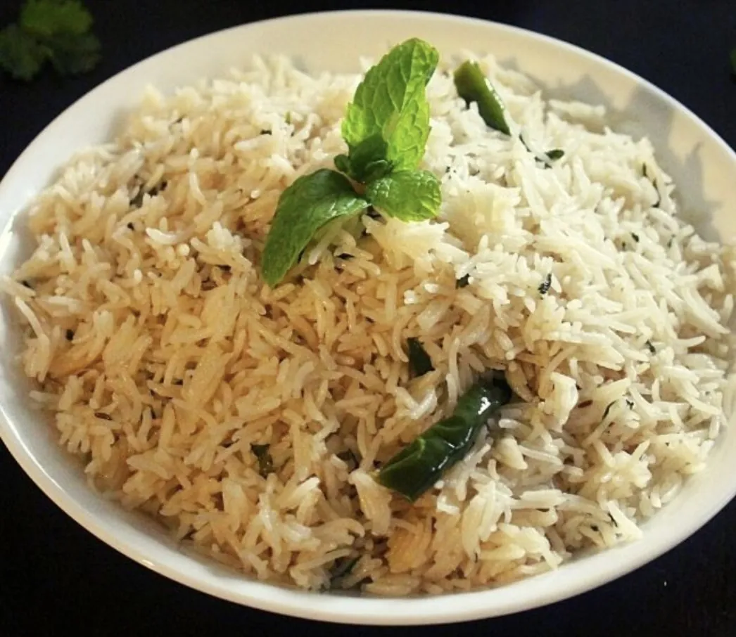Bagara rice prepared in Andhra style for catering