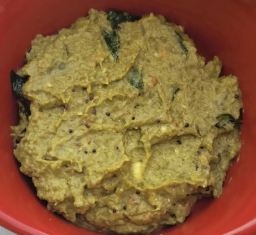 Homemade Andhra style beerakaya chutney for catering