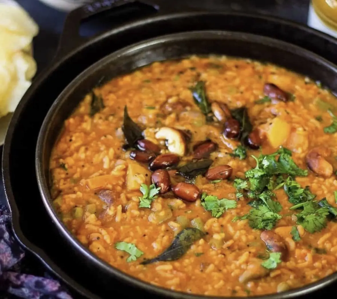 Authentic Andhra style bisibelebath prepared for events and catering services in Bangalore