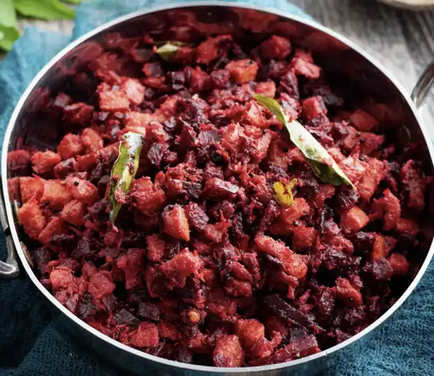 Andhra style carrot beetroot vepudu for catering services in Bangalore
