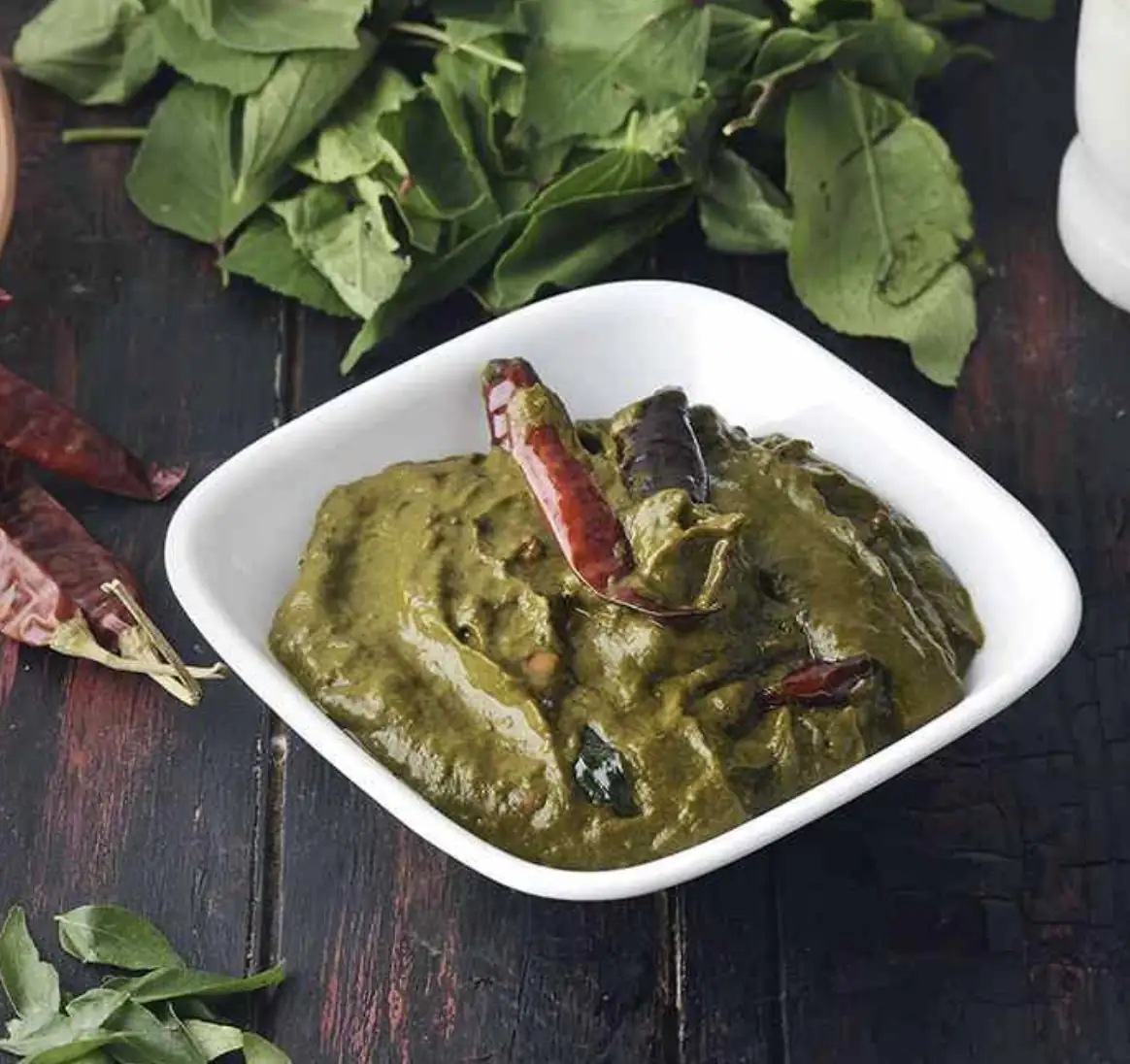 Authentic gongura pachadi prepared for Andhra catering