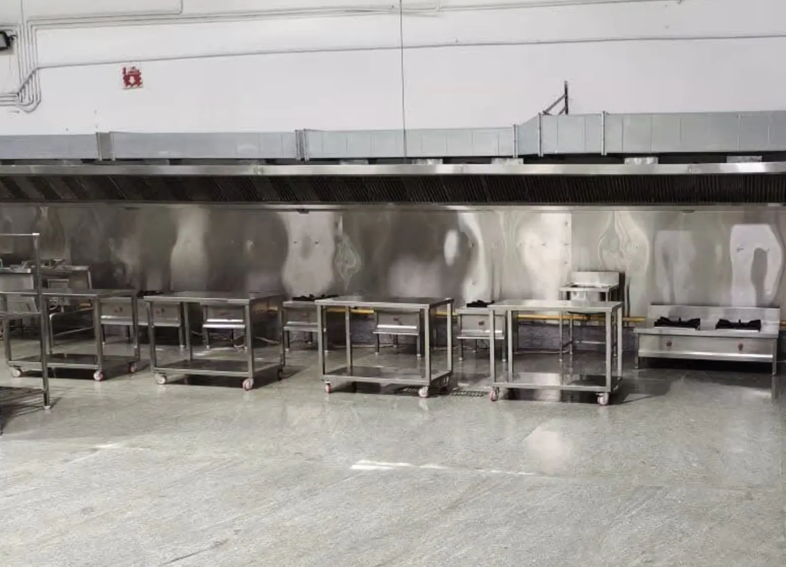 Modern model kitchen used by Andhra style caterers in Bangalore