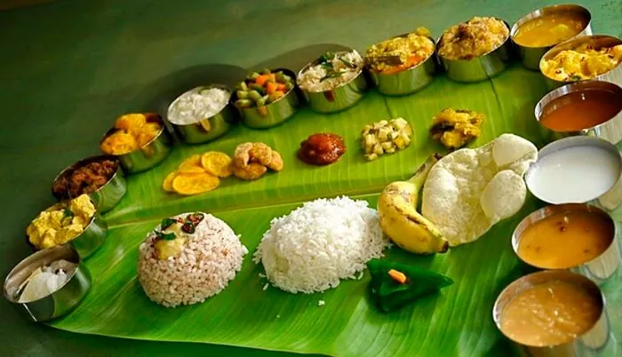 Andhra style naming ceremony catering services in Bangalore serving traditional vegetarian meals on banana leaf