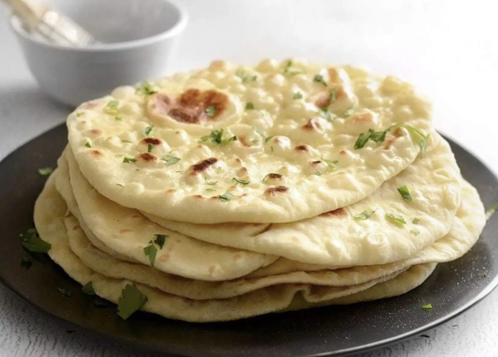 Butter naan served hot in andhra style catering service