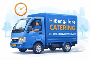 Catering delivery van ensuring on-time food delivery for events