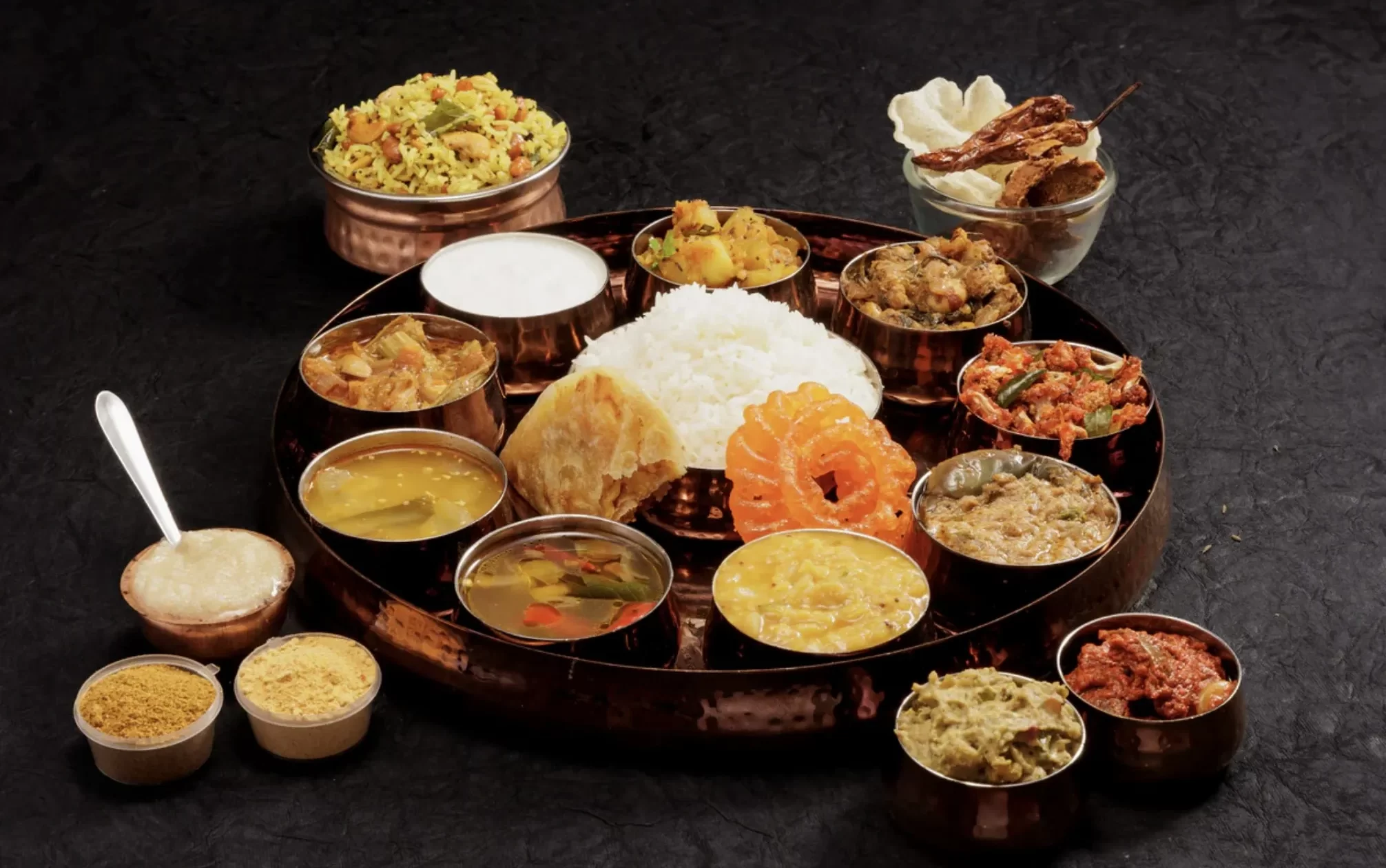 Pure vegetarian Andhra style catering services in Bangalore offering traditional South Indian meals for weddings and events