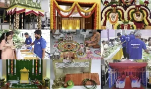 Complete gruhapravesham services in Bangalore including pooja, homam, catering, flower decoration, tent and seating arrangements