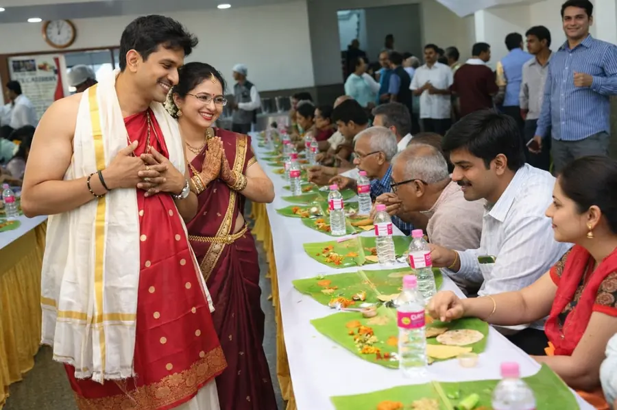 Full service catering in Bangalore providing food preparation, buffet setup, and professional serving staff for events