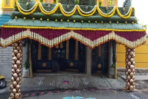 Creative chappara flower decoration ideas for griha pravesh ceremony