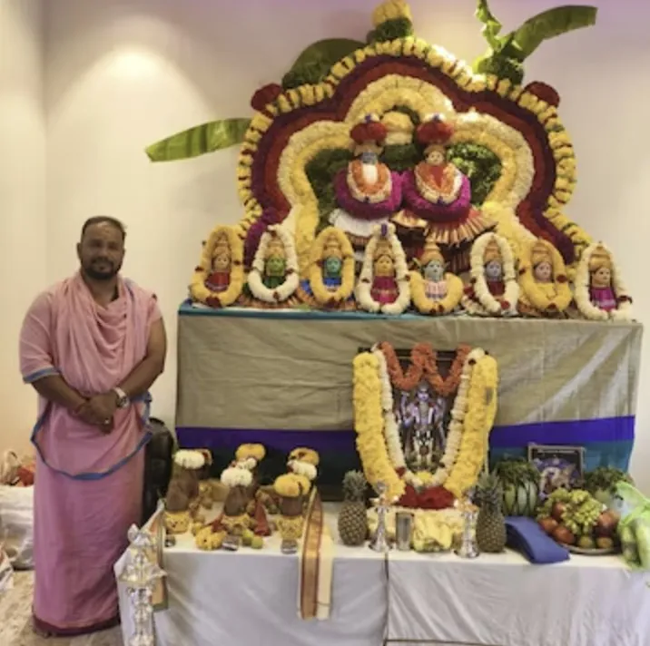 Telugu purohithulu performing gruhapravesha pooja